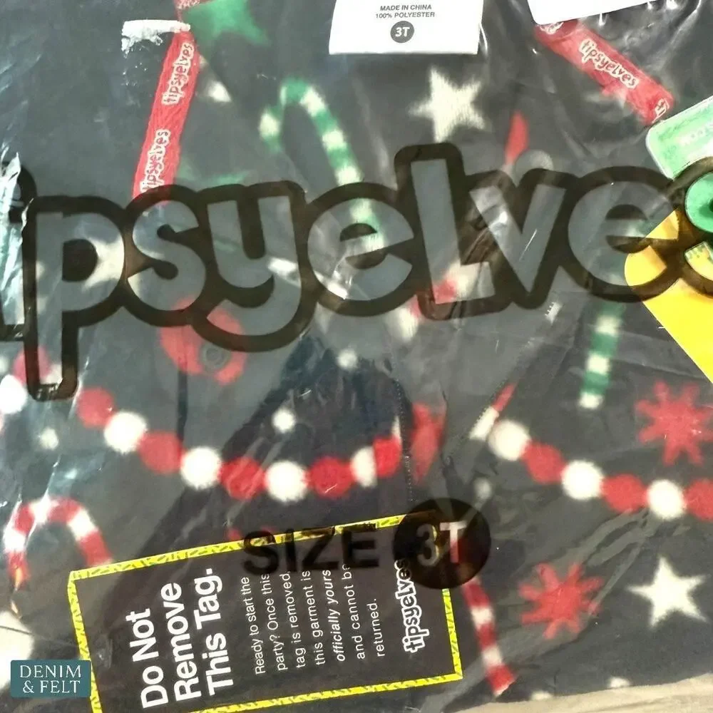 🎄 Tipsy Elves Holiday Goodies Fleece Jumpsuit Toddler Christmas Pajamas‎ NEW